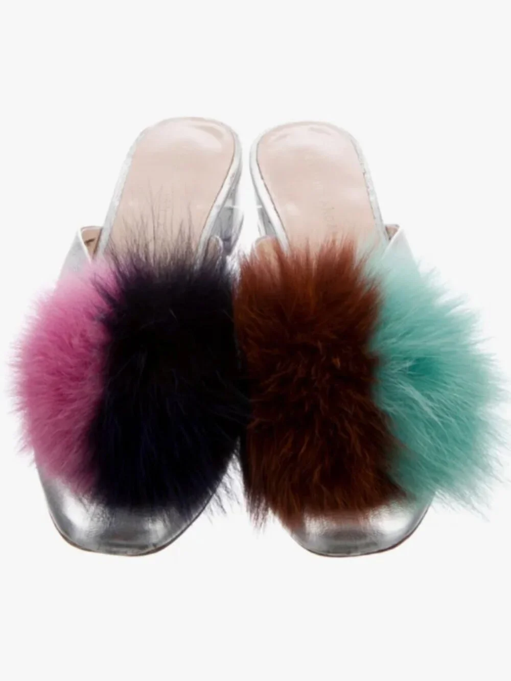 Loeffler Randall Leather PomPom Mules - Picture 1 of 5